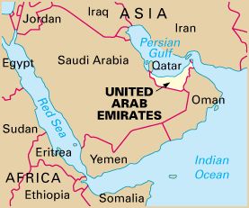 Map of UAE